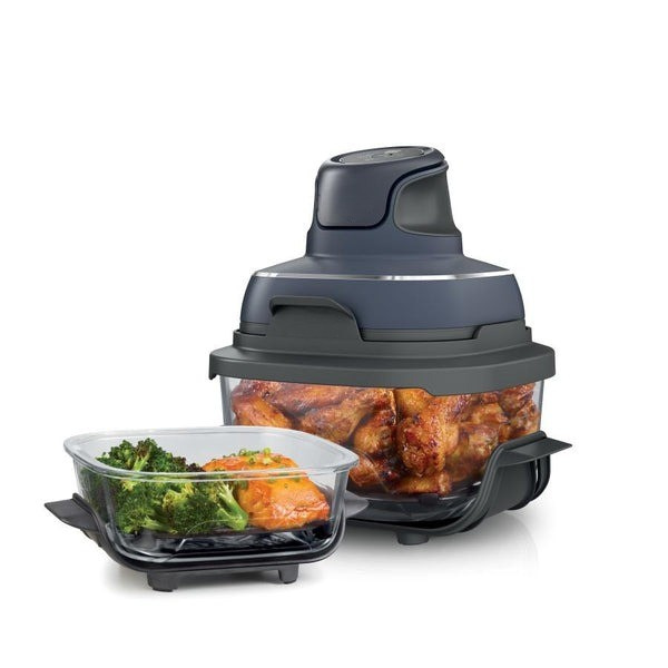 4-in-1 Portable Glass Air Fryer Cooking System Cyberspace